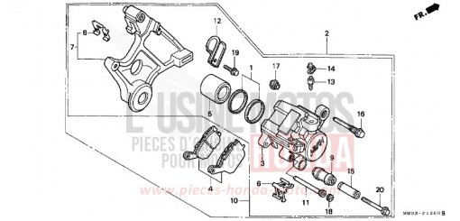 ETRIER DE FREIN ARRIERE CBR900RRR de 1994